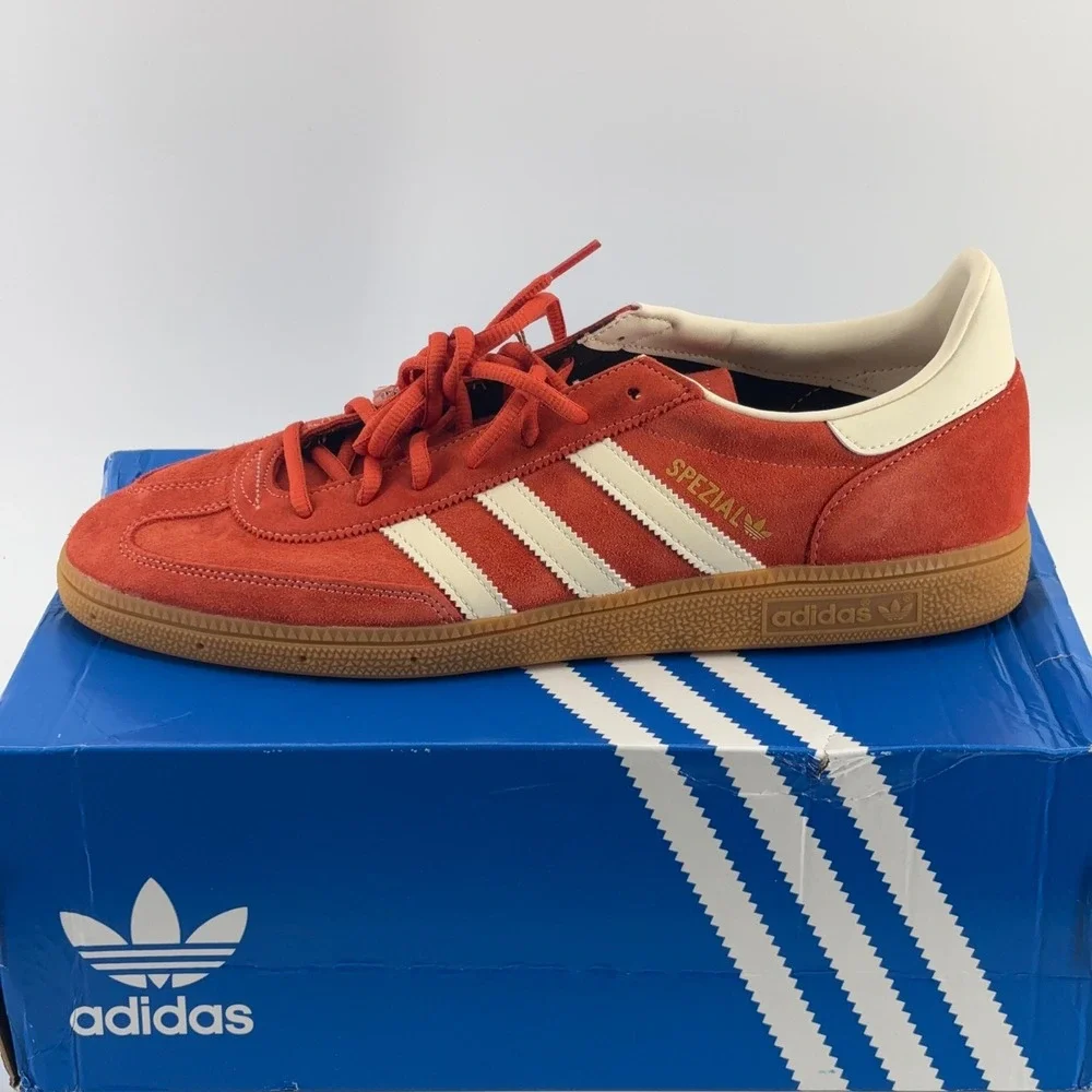 Adidas Handball Spezial Mens 13 Orange Suede Gum Sole IG6191 New With Box